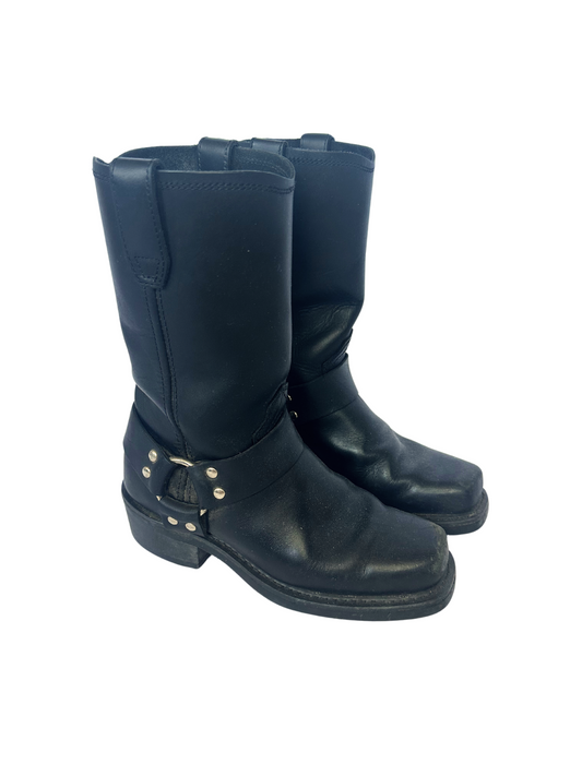 Black Leather Riding Boots